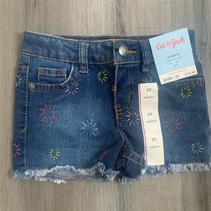 NWT 3t denim firework shorts